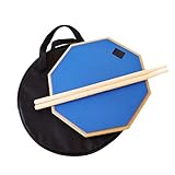 Schlagzeug-Übungspad-Set – geräuschloses, tragbares Schlagzeugtaschen-Set | 12 Zoll stoßdämpfendes Drum-Pad-Set mit Drumsticks | Rutschfestes Schlagzeug-Pad, Schlagzeug-Übungspads für Anfänger