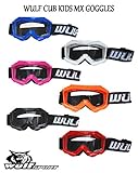 Wulfsport Kinder-Schutzbrille geeignet für Motorrad, Motocross, Quad, MX, ATV, schwarz