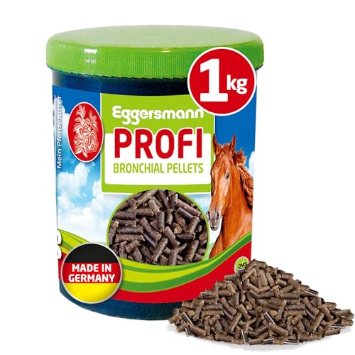 Eggersmann Profi Kräuter Pellets - Ergänzungsfuttermittel für Pferde - Zur Unterstützung der Atemwege - 1 kg Dose