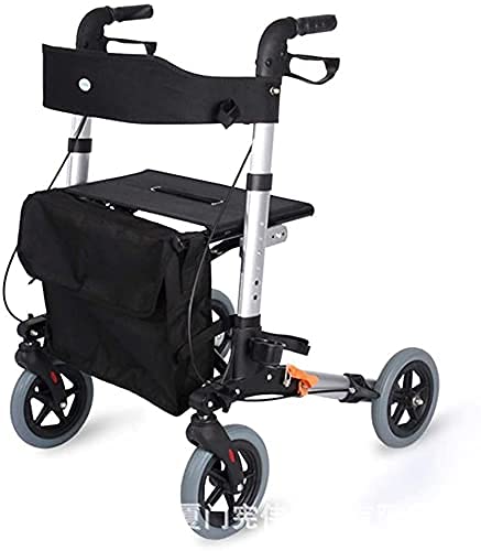 Faltbarer Rollator Rollator Walkers Rollator Lauflernhilfe Senioren und Erwachsene Medizinischer Rollator Rollator Sitz- und Rückenlehnenbezüge, Ältere Trolley, Einkaufswagen, unterstütztes Gehen,