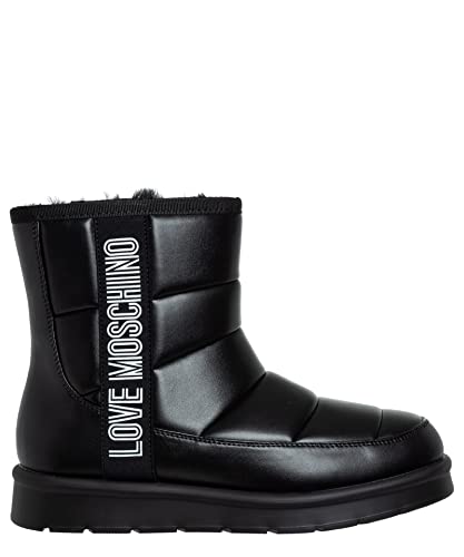 Love Moschino Damen St.ttod.Winterboot Soft Pu Stiefelette, Schwarz, 38 EU