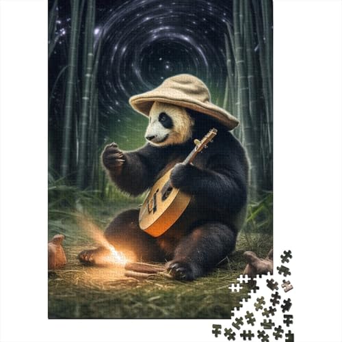 Galaxy Panda Holzpuzzle für Erwachsene, Puzzlespielzeug, Erwachsenenpuzzle 500 Teile für anspruchsvolles Puzzlespiel und Familienspiel 20,47x14,96 Zoll