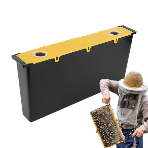 Futterstation mit Bienen, Wasserspender für Imkerei mit einem Fassungsvermögen von 5 l/6 l, Futterspender mit Rüschenrahmen, für Haus, Garten, Hof