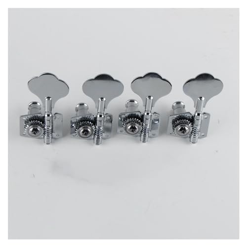 Strings Tuning Pegs Mechaniken Für Gitarre 4 Stück Vintage Open Gear Stimmschlüssel für 4-saitige Bassgitarre, Mechaniken (Color : Chrome 4L)