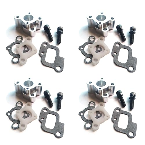 SICOSALT 4X CNC Ansaug Krümmer Set für 23-30,5 Gasmotor Zenoah Baja 5B 5T 5Sc 5Ive-T Rovan Motor