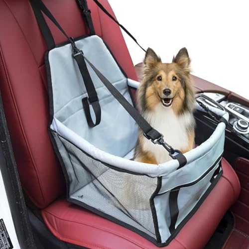 Hund for Auto-Rücksitz, atmungsaktiver Auto-Sitzerhöhung for Hunde, bequeme Haustier-Autotransporter for kleine Hunde und Haustier-Sitzerhöhung fürs Auto, Hunde-Auto-Sitzerhöhung und Hunde-Autositz in