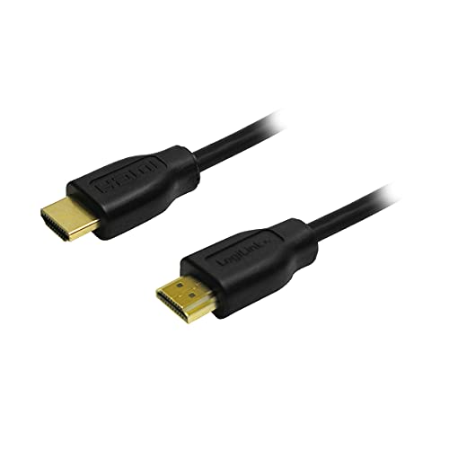 LogiLink CH0053 - HDMI High Speed mit Ethernet (V1.4) Kabel, 2X 19-pin Male (Gold), Schwarz, 10m, 10.00 m