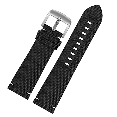 YIHANSS Canvas Echtleder Uhrenarmband für Mido m026.629/430 Ocean Star m042.430 Navigator Steuermann atmungsaktives Nylonarmband 22m Gürtel