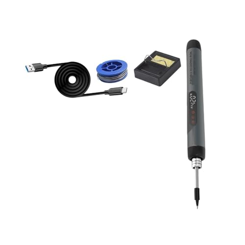 WLLKIY Multifunktionales Elektrisches USB-Lötkolben-Set, Intelligentes 300-450℃/260-420℃ Temperaturverstellbares Lötschweißwerkzeug Sicher Und Stabil(Digital display-01)