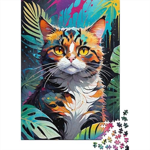 1000-teiliges Puzzle für Erwachsene, Traumkatze für Erwachsene, schwieriges Puzzle, ganze Familie und 75 x 50 cm