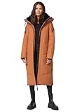 MARIKOO Damen Winterjacke Wintermantel Parka lange Winter Stepp Jacke B979 [B979-Nadar-Cinnamon-Gr.M]