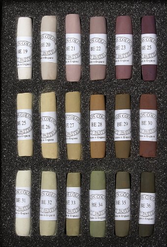 Jack Richeson Unison braun Earth Pastell-Sticks,-Set von 18, Shades 19 bis 36