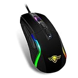 SPIRIT OF GAMER - Gaming-Maus PRO-M7 - LED Screen - 11 Modi - RGB-Farben - Anpassbar - Bis zu 4800 DPI Max - 3 anpassbare Profile - 7 programmierbare Tasten - Doppelte GripControl - PS4, XBOX ONE, PC