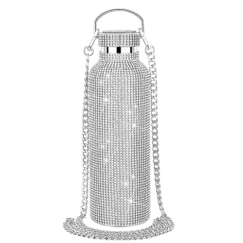 Leichte Mit Strasssteinen Und Diamanten Verzierte Isolierflasche Mit Bling Strasssteinen Trinkflasche Für Frauen Und Mädchen