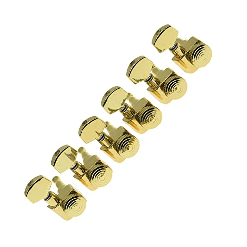 Gold 6 Inline 2 Pin Locking Tuning Keys Pegs Tuners Passt Für For ST Für For TL E-Gitarre Stimmgeräte Ersatzteile für gitarren