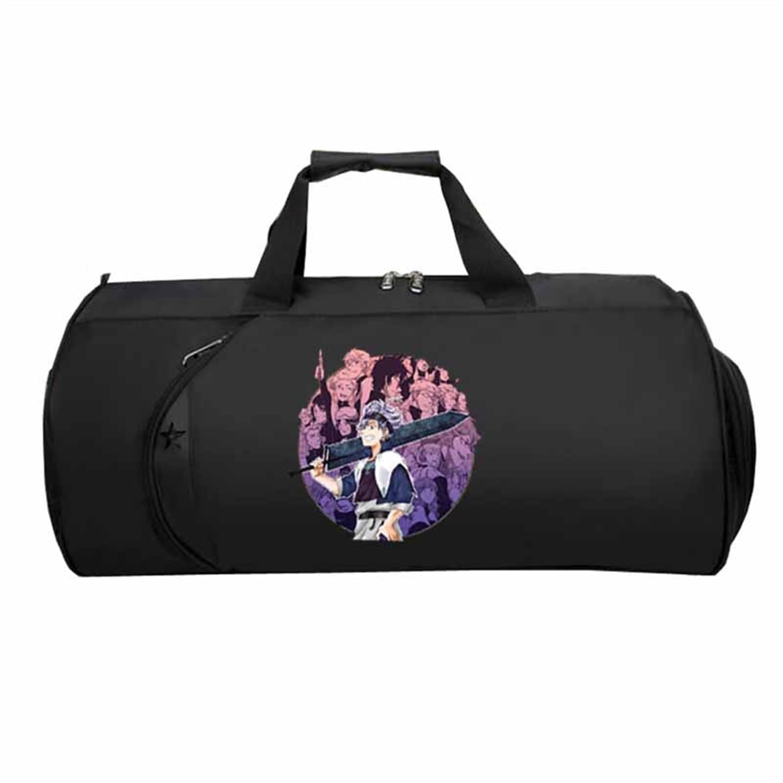 Black Clov-er Reisetasche HandgepäCk, Faltbare Reisetasche HandgepäCk, HandgepäCk Unisex G.ym Wochenendtasche Flugzeug(Black 3)