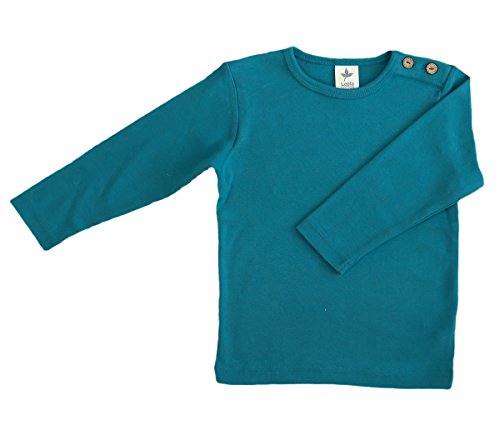 Baby Kinder Langarmshirt Bio-Baumwolle 13 Farben T-Shirt Shirt Jungen Mädchen Gr. 50/56 bis 140 (62-68, blau-Ozean)