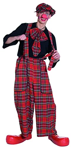 PartyXPeople Clochard Latzhose Kostüm Erwachsene Unisex rot-kariert 14231-XL