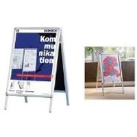 FRANKEN Plakatständer Standard, DIN A1, 594 x 841 mm für den Außen- und Innenbereich, 4-Bein-Gestell (BSA1)