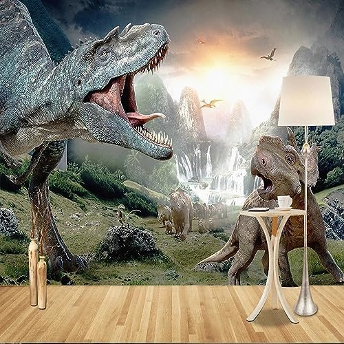 XLMING Exquisite Szenerie Dinosaurier-Berg 3D Tapete Home Dekoration Wohnzimmer Sofa Schlafzimmer Tv Hintergrund Wand-300cm×210cm