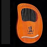 16 Saiten Harfe Instrument Tragbar Musik Lyre Harfe 19 Saiten Zither Instrument Mit Stimmschlüssel,Gigbag,Putztuch Und Picks (Color : 16-string-Case-Panda Log Color)