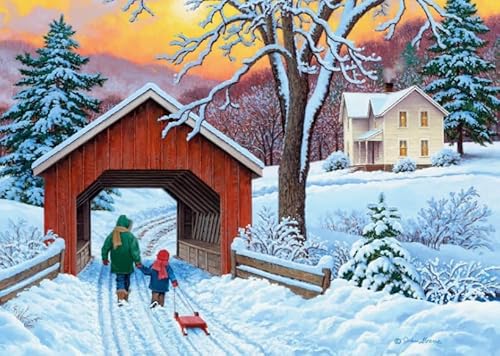 HfmQuisutron Jigsaw Puzzle 1000 Teile Schnee Szene Hütte Poster Holz Buntes Geschicklichkeitsspiel Für Die Ganze Familie Erwachsene Vf185Za