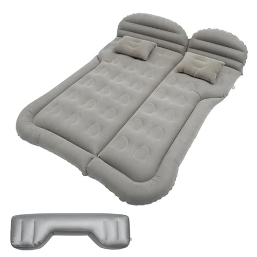 GLILAR Auto Luftmatratze Universal-Luftbett, Aufblasbar, Verdickt, Auto-Luftmatratze, Campingbett, Kissen, Tragbare Isomatte, Aufblasbares Bett, SUV, Autozubehör(Gray)