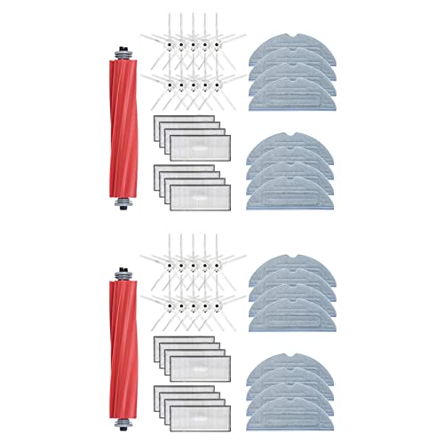 Yessetry 2 x Hauptseitenbürste Hepa Filter Mop Tuch Zubehör für S7 T7S Plus Roboter Staubsauger Ersatzteile