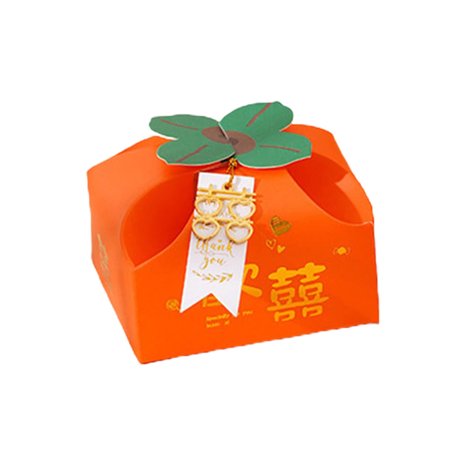 50 Teile/paket Hochzeit Süßigkeiten Boxen Hochzeit Gute Persimmon Geschenk Taschen Mit Danke Papier Party Geschenk Boxen Für Dusche Persimmon Geschenk Box