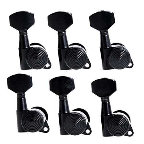 6 stücke Gitarre Tuning Pegs Tuner Machine Köpfe mit Schloss Schwarzer Verriegelung Tuning-Tasten für elektrische Akustikgitarre Stimmwirbel Mechaniken (Color : 6R)