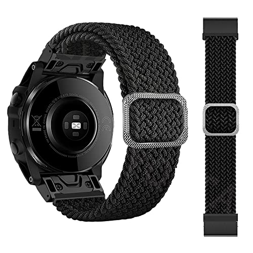 OPKDE Loop Nylon-Uhrenarmband mit Schnellverschluss für Garmin Fenix 6 6X Pro 5X 5 Plus 3HR Fenix 7X 7 Forerunner 935 MK2 Uhrenarmband, 26 mm, Achat