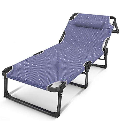 YTGDBDG Loungesessel für den Garten, Einzelbett, Sonnenliege, Siesta-Sessel für den Haushalt, Nickerchenbett fürs Büro, tragbares Feldbett, L185×B68×H32cm