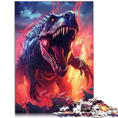 Puzzle-Spiele T-Rex-Dinosaurier für Erwachsene, 1000 Teile, Puzzle-Geschenke, Holzpuzzle, Spielzeug, Puzzle, Lernspiele, Stressabbau-Puzzle, 1000 Teile (50 x 75 cm)