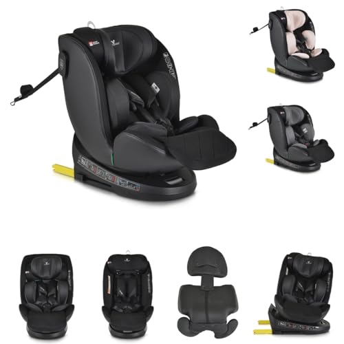 Cangaroo Kindersitz i-Size Castor (40-150cm) Gruppe 0/1/2/3 Isofix, Kopfschutz, Farbe:schwarz