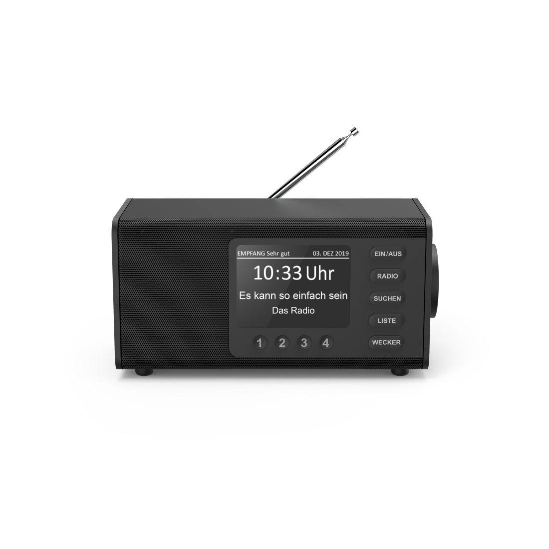 054897 DR1000DE DAB, DAB+, FM Radio (Schwarz) (Schwarz)