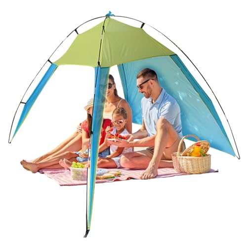 AOpghY Strandzelt, wasserdicht, Strandzelt, Sonnenschutz, Strandüberdachung, belüfteter Strandschatten, Strandzeltüberdachung für Camping, 210 x 231 x 160 cm, Sportprodukte