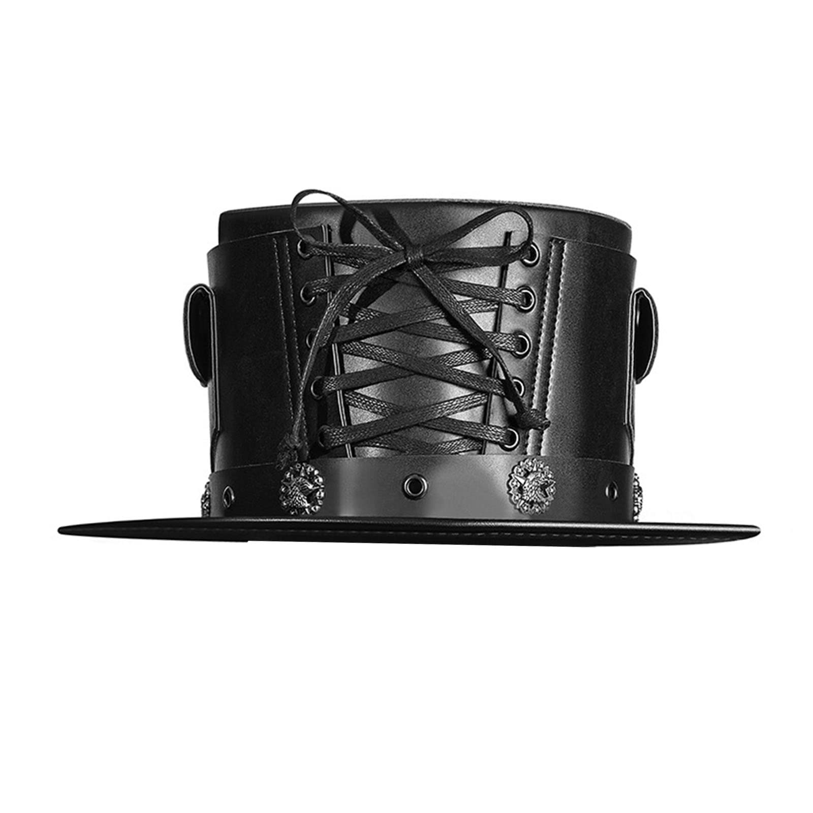 Ranuw Steampunk Männer Mit Brille Punk Zylinder Steampunk BowlerTop Maskerade Halloween Zylinder GothHat Zylinder