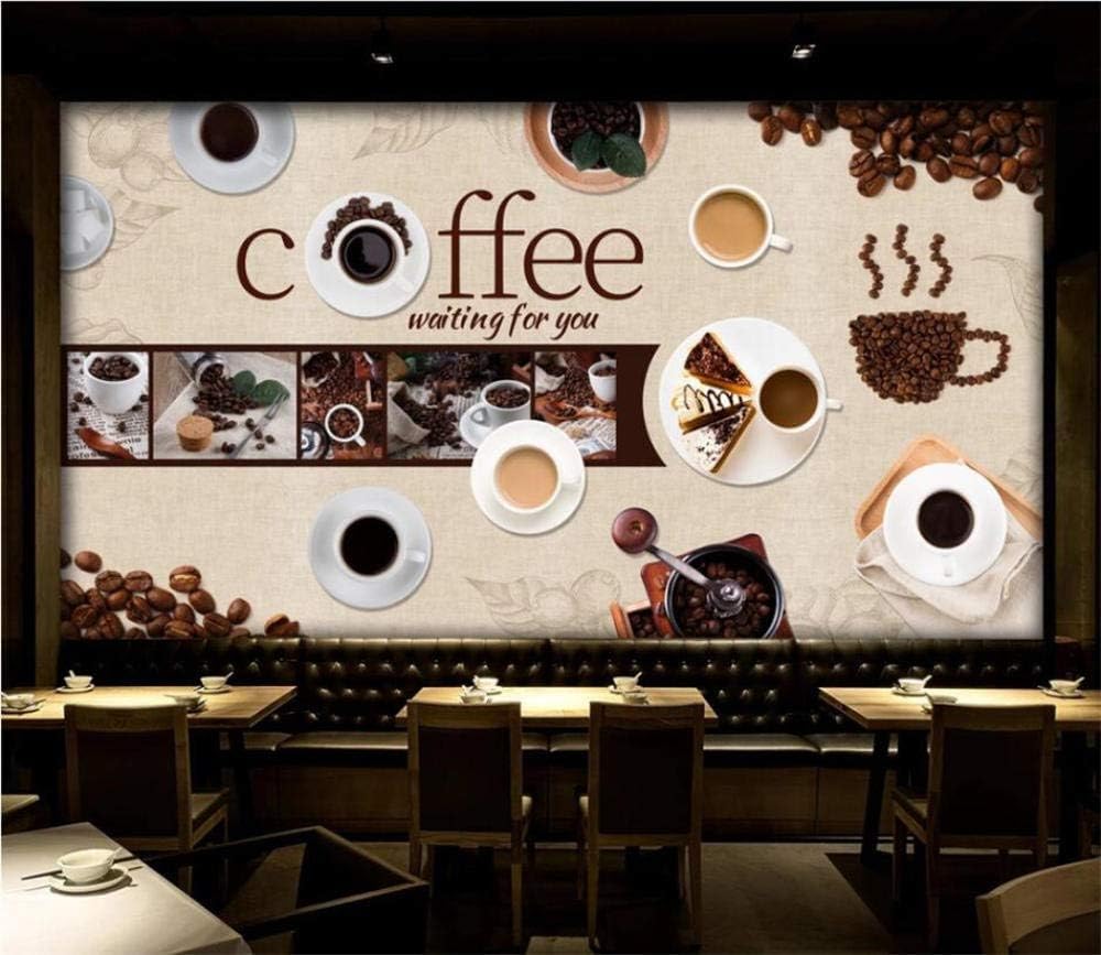 Coffee Cake Casual Café 3D Tapete Poster Restaurant Schlafzimmer Wohnzimmer Sofa TV Dekorative Wand-200cm×140cm