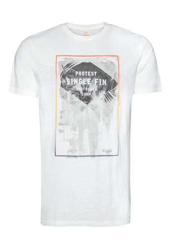 Protest Inset Herren T-Shirt Seashell S