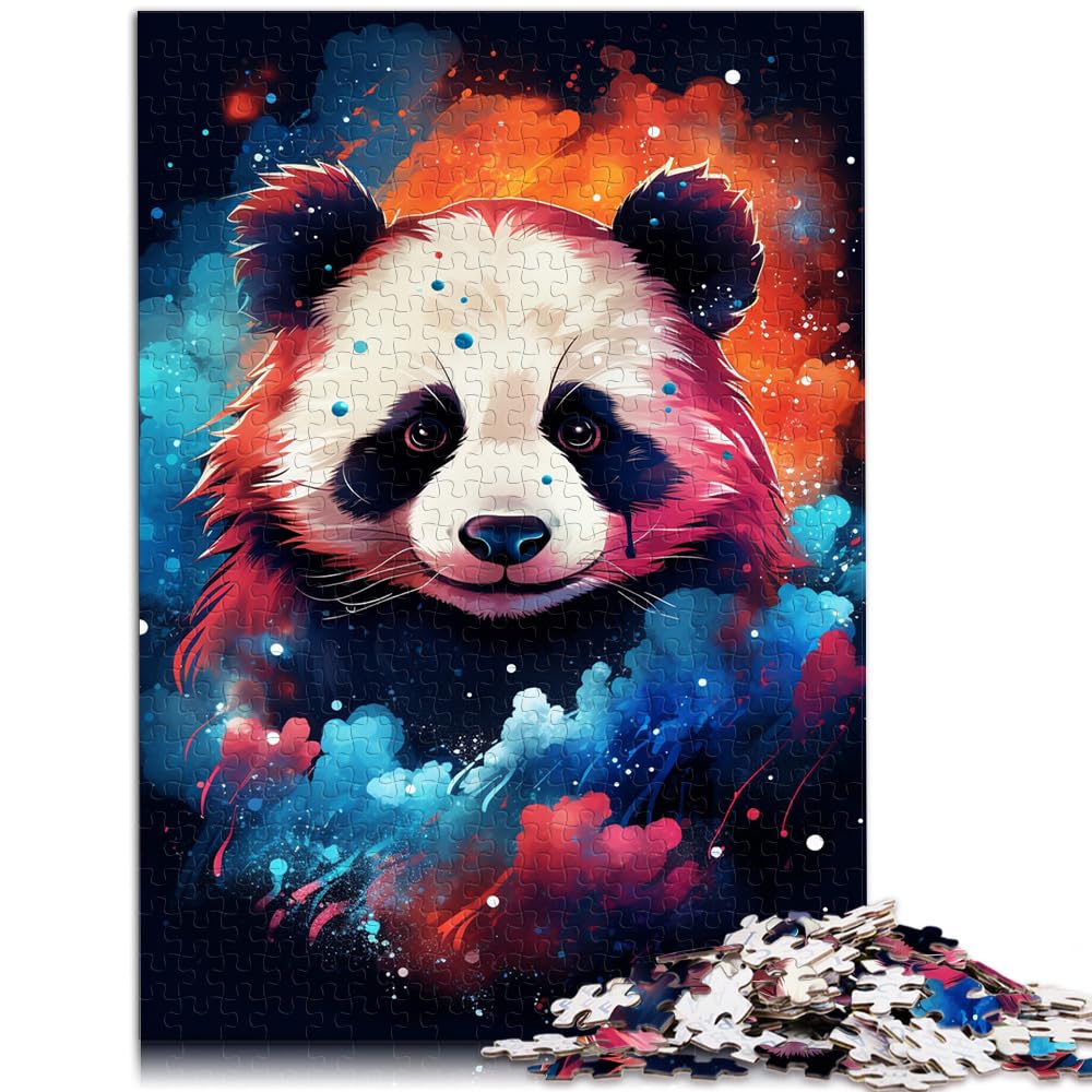 Puzzles für Galaxy Panda, 1000 Puzzleteile für Erwachsene, Holzpuzzle, lustige Puzzles eignen ganze Familie und sind （50 x 75 cm）