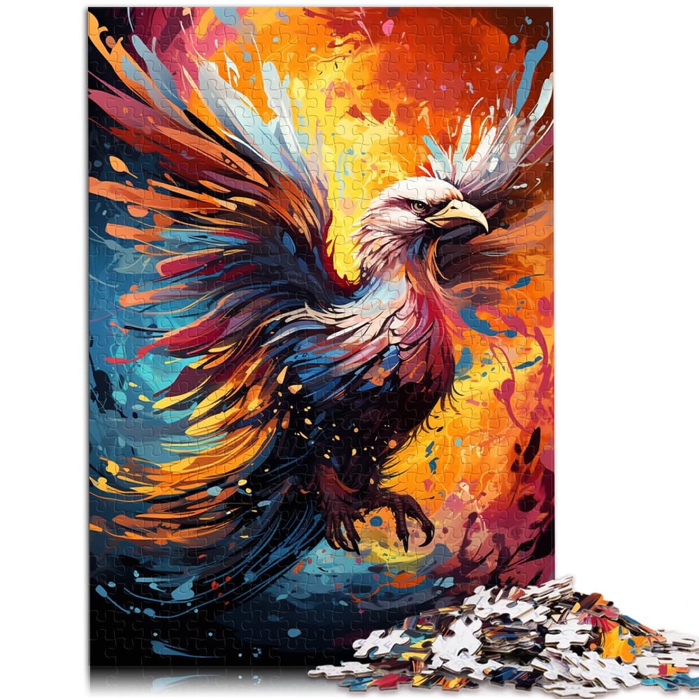 Puzzle zum Malen, Farbe Phoenix, 1000 Teile, für Erwachsene, Geschenke, Holzpuzzle ganze Familie, 1000 Teile (50 x 75 cm)