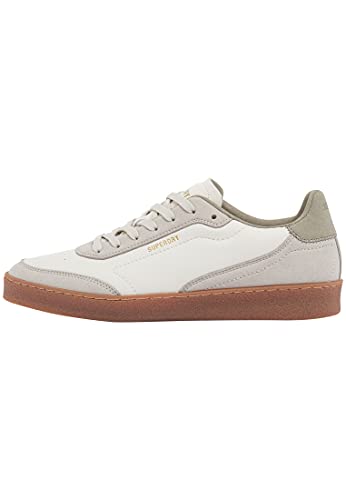 Superdry Damen VEGAN Retro Sleek Trainer Sneaker, Vintage White, 37 EU