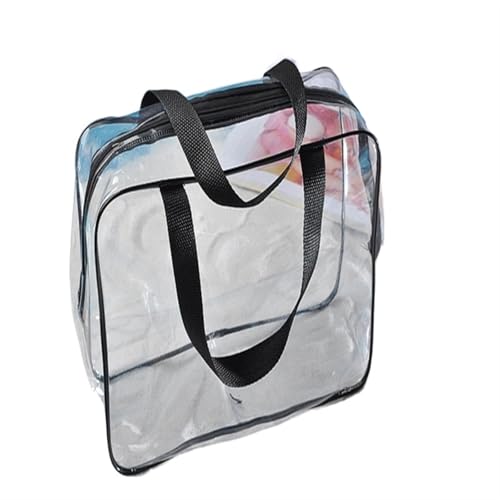 Transparente Kosmetiktasche PVC Damen Reißverschluss Durchsichtige Make-Up Taschen Beauty Case Reise Make-Up Organizer Aufbewahrung Bad Kulturbeutel Kosmetiktasche Set(30 * 23cm)