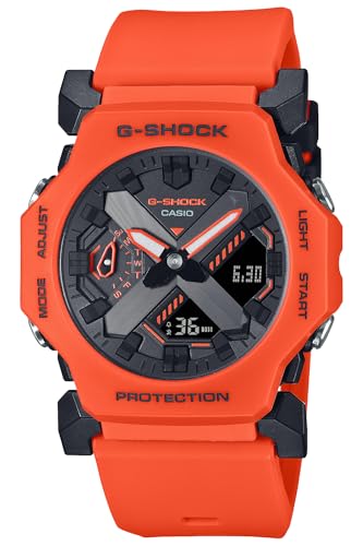 Casio G-Shock GA-2300FL-4AJF orangefarbenes Modell aus Japan, Orange/Abendrot im Zickzackmuster (Sunset Chevron)