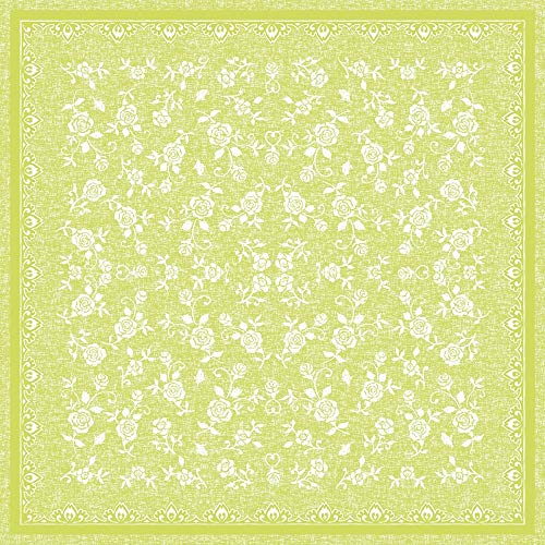 Mank Tischdecken aus Airlaid | Mitteldecken 80 x 80 cm Tischdecke für Gastronomie | 20 Stück | Lace (Limette)