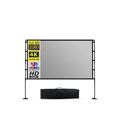 100 120-Zoll-Projektor-Stützleinwandständer Anti-Licht for Outdoor-Indoor-Heimkino-Hinterhof-Kino-Reise-Camping - Projektorleinwand(100 inch)