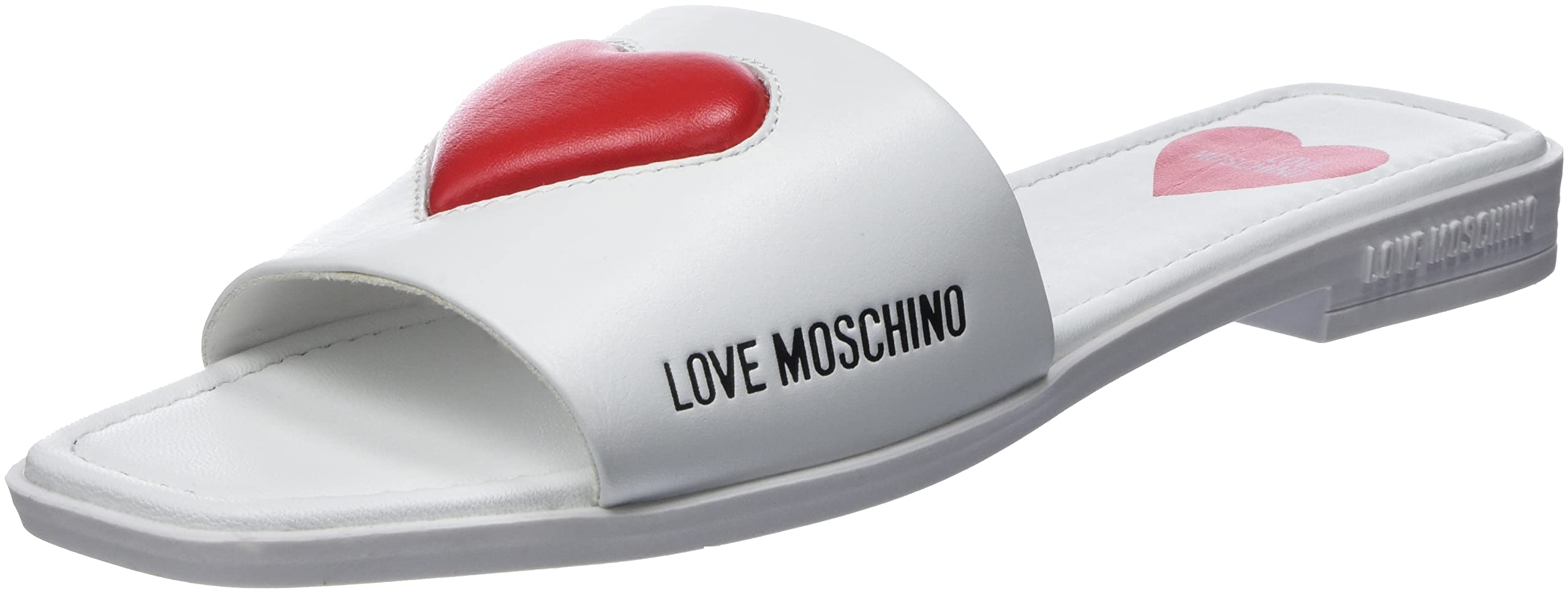 Love Moschino Damen Sabot Hausschuh, Bianco, 37 EU