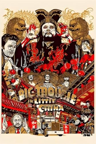 HfmQuisutron Jigsaw Puzzle 1000 Teile Komödie Film In Little China Poster Buntes Geschicklichkeitsspiel Für Die Ganze Familie Erwachsene Zw376Qv