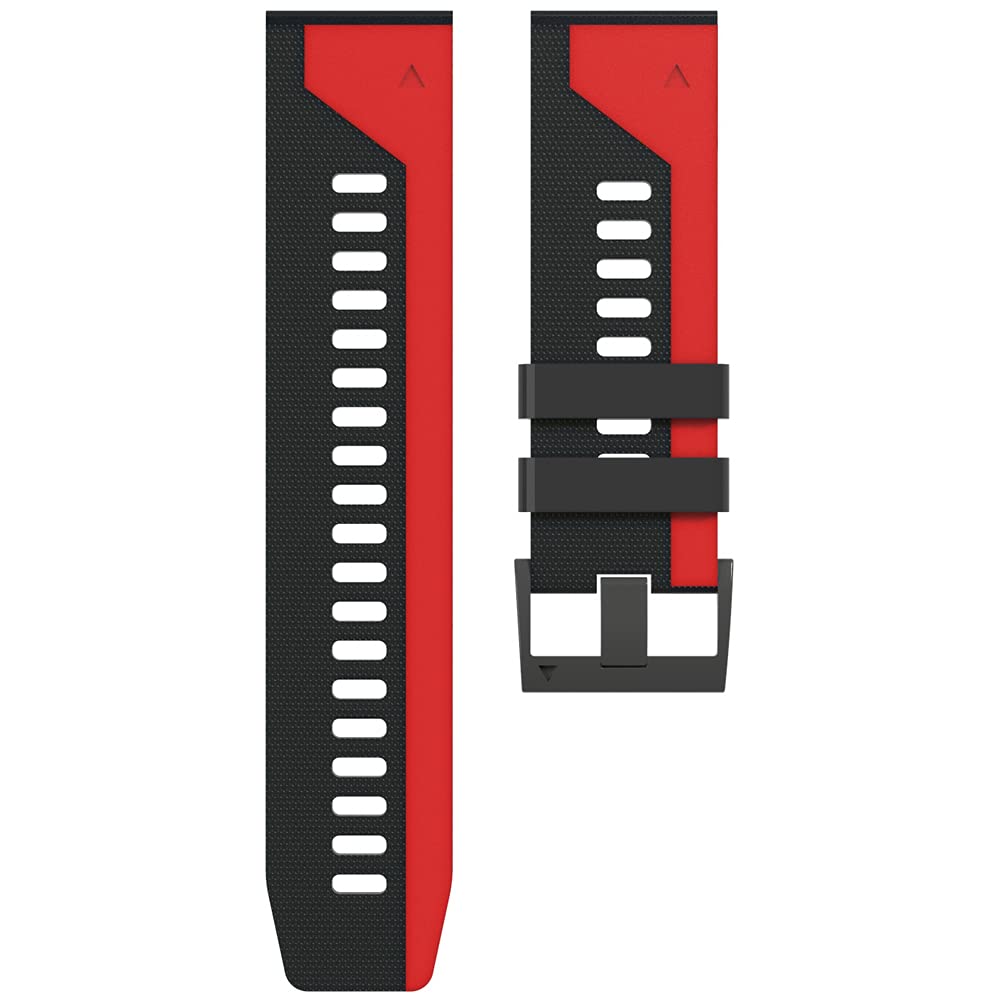 OPKDE 22 x 26 mm Silikon-Schnellverschluss-Uhrenarmband für Garmin Fenix 6X 6 6S Pro 5X 5 Plus 3HR 935 MK2 Watch Easyfit Armband Correa, 26mm Tactix Delta, Achat