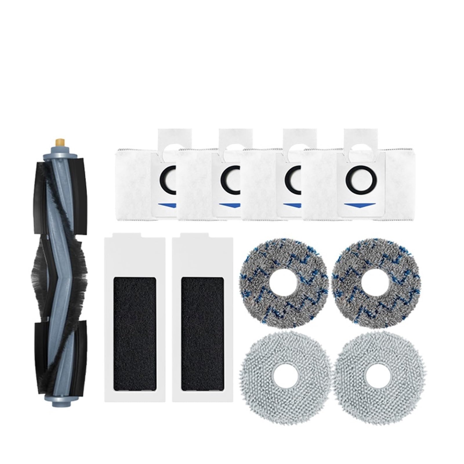 Kompatibel mit Ecovacs Deebot T20 / T20 Max / T20 Pro Zubehör Hauptseitenbürste Mopptuch HEPA-Filter Staubbeutel Ersatz Ersatzteile (Color : 11PCS)
